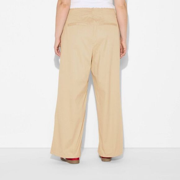 Wild Fable - Women's Mid-Rise Chino Pants - Wild Fable Khaki L Khaki - Picture 3 of 3